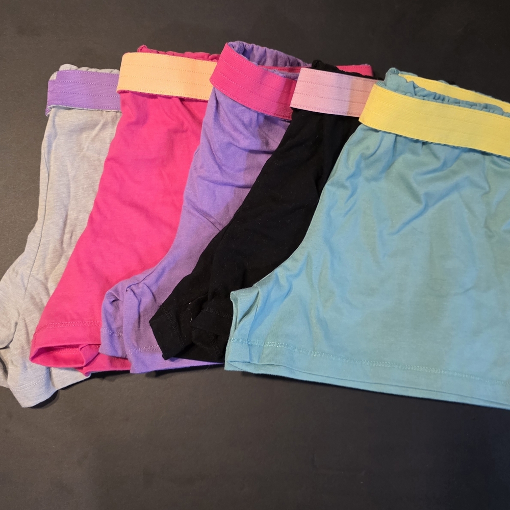 wonder nation Girls Multi-Color Skort Pack - Gray, Pink, Purple, Black, Teal